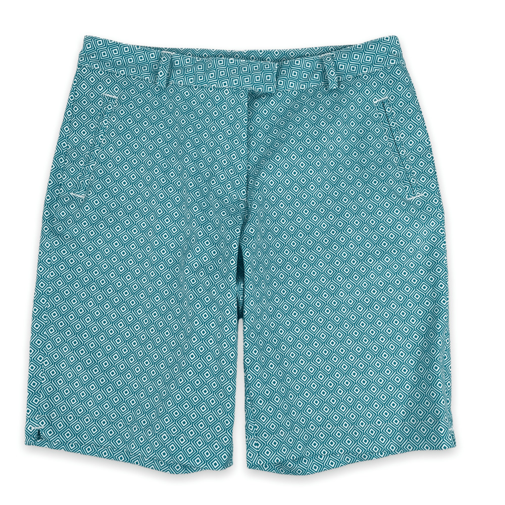 Lady Hagen Bermuda Golf Shorts Women 6 Blue White Print Active Travel Casual